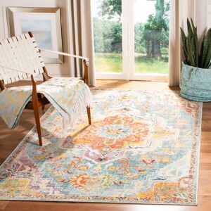 Desi Tapijt - Turquoise en Oranje 201 x 279 cm Desi Tapijt - Turquoise en Oranje 201 x 279 cm