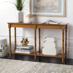 Safavieh beige console tafel - Moderne kuststijl & ruime opbergruimte Safavieh beige console tafel - Moderne kuststijl & ruime opbergruimte