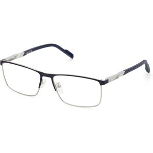 Adidas SP5059 092 Blue Rectangular Metal Eyewear Frames - Eyewear Frames Adidas SP5059 092 Blue Rectangular Metal Eyewear Frames - Eyewear Frames