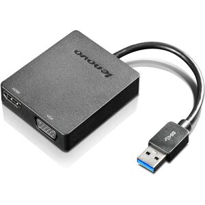 Lenovo Universele USB 3.0 naar VGA/HDMI Adapter - Zwart - Computeraccessoires Lenovo Universele USB 3.0 naar VGA/HDMI Adapter - Zwart - Computeraccessoires