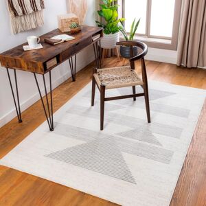 Surya Hyeon Modern Geometric Rug - 152x213cm - Gray & White Surya Hyeon Modern Geometric Rug - 152x213cm - Gray & White