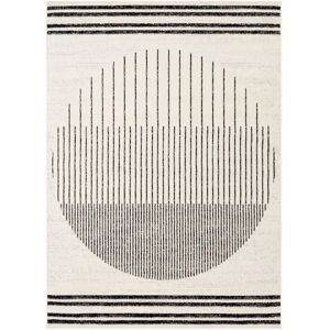 SURYA NAIROBI - Skandinavischer Teppich - Modernes Geometrisches Design - 130x170cm - Schwarz & Weiß SURYA NAIROBI - Skandinavischer Teppich - Modernes Geometrisches Design - 130x170cm - Schwarz & Weiß