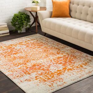 LIVABLISS SYRACUSA Orange Vintage Shabby Chic Rug - Rug LIVABLISS SYRACUSA Orange Vintage Shabby Chic Rug - Rug