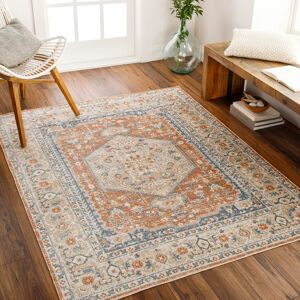 Surya Boka Orange - Machine Washable Rug - 160x213 cm - Oriental Surya Boka Orange - Machine Washable Rug - 160x213 cm - Oriental