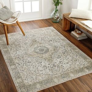 SURYA Yellow & Ivory Vintage Foldable Washable Rug - Rug SURYA Yellow & Ivory Vintage Foldable Washable Rug - Rug