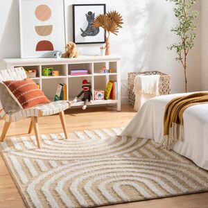LIVABLISS Shaggy Rug Yellow/White 200x275 - Rug LIVABLISS Shaggy Rug Yellow/White 200x275 - Rug