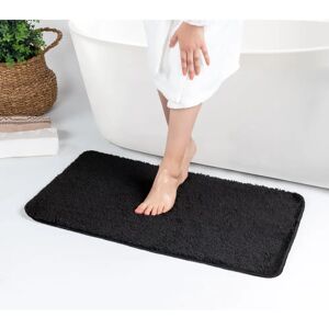 Surya - Bath Mat Model JUNE - Unicolor Chic Black 80x50cm - Bath Mat Surya - Bath Mat Model JUNE - Unicolor Chic Black 80x50cm - Bath Mat