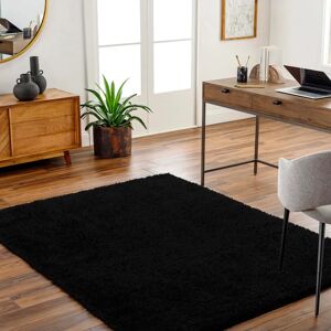 Surya - Long Pile Soft Shaggy Rug 120x180cm - Black - Rug Surya - Long Pile Soft Shaggy Rug 120x180cm - Black - Rug