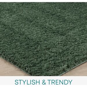 Surya - Eleganter Grüner Shaggy-Teppich 120x180cm - Teppich Surya - Eleganter Grüner Shaggy-Teppich 120x180cm - Teppich