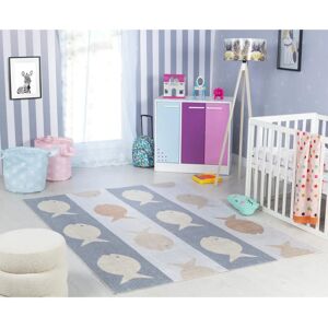 Surya Gray and Orange Fish Kids Washable Rug - 120x170cm Surya Gray and Orange Fish Kids Washable Rug - 120x170cm
