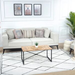 SURYA TORNIO Rug - Black-White - 160x213cm SURYA TORNIO Rug - Black-White - 160x213cm