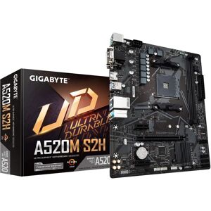 Gigabyte A520M S2H Motherboard - AMD AM4 Socket, Micro ATX, DDR4, M.2, HDMI/DVI Gigabyte A520M S2H Motherboard - AMD AM4 Socket, Micro ATX, DDR4, M.2, HDMI/DVI