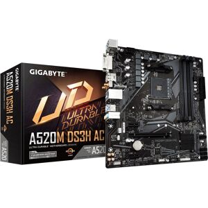 GIGABYTE A520M DS3H AC moderkort - AMD A520 - micro ATX GIGABYTE A520M DS3H AC moderkort - AMD A520 - micro ATX