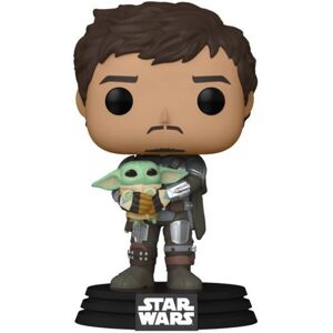 Funko Pop! Star Wars: Mandalorian - Mando ținând Copilul figură de colecție Funko Pop! Star Wars: Mandalorian - Mando ținând Copilul figură de colecție