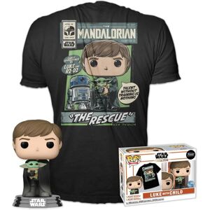 Funko Pop! & Tee: Star Wars: The Mandalorian - Luke With Grogu T-Shirt Set Funko Pop! & Tee: Star Wars: The Mandalorian - Luke With Grogu T-Shirt Set