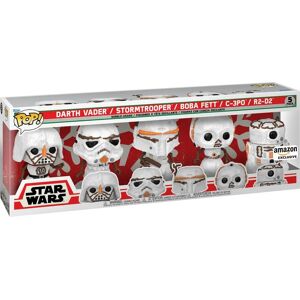 Funko Darth Vader Stormtrooper Boba-Fett C-3PO R2-D2 Snowmen 5 Pack - Action Figures Funko Darth Vader Stormtrooper Boba-Fett C-3PO R2-D2 Snowmen 5 Pack - Action Figures
