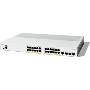 Cisco Catalyst 1300-24P-4G Managed Switch - 24 Port Gigabit PoE+ - Rack-Mountable Cisco Catalyst 1300-24P-4G Managed Switch - 24 Port Gigabit PoE+ - Rack-Mountable