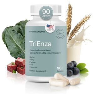 Houston Enzymes TriEnza Enzyme for Digestive Intolerances 90 Capsules Houston Enzymes TriEnza Enzyme for Digestive Intolerances 90 Capsules