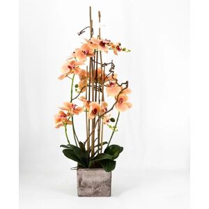 PERAGASHOP Orchidea Artificiale 90CM Vaso Arancione - Pianta Artificiale PERAGASHOP Orchidea Artificiale 90CM Vaso Arancione - Pianta Artificiale