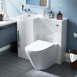 NES Home - LH 900mm White Vanity Basin Unit NES Home - LH 900mm White Vanity Basin Unit