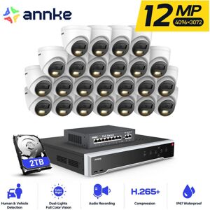 ANNKE - 12MP Exterior 32CH NVR Kit - Luz Dual ANNKE - 12MP Exterior 32CH NVR Kit - Luz Dual