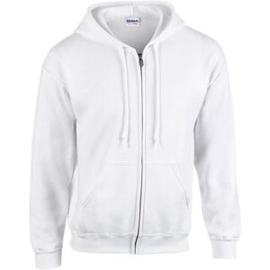Gildan G18600 Hvid Full Zip Hættetrøje Gildan G18600 Hvid Full Zip Hættetrøje