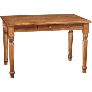 BISCOTTINI - Mesa rústica de madera maciza con cajón - 120x80cm BISCOTTINI - Mesa rústica de madera maciza con cajón - 120x80cm