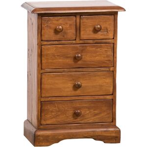 BISCOTTINI Lime Wood Nightstand - 5 Drawer - 51x30x74 cm BISCOTTINI Lime Wood Nightstand - 5 Drawer - 51x30x74 cm