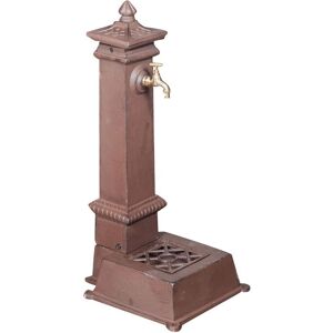 BISCOTTINI - Garden Column Fountain 77x37x30cm Cast Iron Vintage Finish Outdoor BISCOTTINI - Garden Column Fountain 77x37x30cm Cast Iron Vintage Finish Outdoor