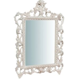 Espejo de Pared Blanco Envejecido Biscottini - 45x61 cm - Italia Espejo de Pared Blanco Envejecido Biscottini - 45x61 cm - Italia