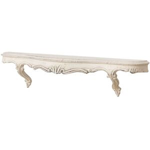 Biscottini Handmade Wall Shelf 59x13x14cm Italy White Wood Decor Biscottini Handmade Wall Shelf 59x13x14cm Italy White Wood Decor