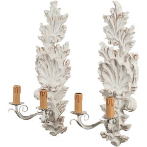 BISCOTTINI - Vintage Wall Lamp Set with Wood & Iron Finish BISCOTTINI - Vintage Wall Lamp Set with Wood & Iron Finish