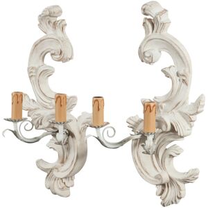 BISCOTTINI Wall Lamp - Vintage Shabby Chic 47x23x18 cm BISCOTTINI Wall Lamp - Vintage Shabby Chic 47x23x18 cm