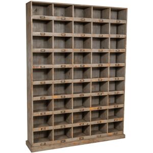 Biscottini Unfinished Wood Shelf Cabinet - Vintage Style Large 205x150x33 cm Biscottini Unfinished Wood Shelf Cabinet - Vintage Style Large 205x150x33 cm