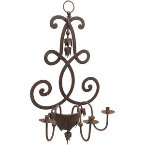 BISCOTTINI Handmade Wrought Iron Floor Candleholder - 55x36x108 cm BISCOTTINI Handmade Wrought Iron Floor Candleholder - 55x36x108 cm