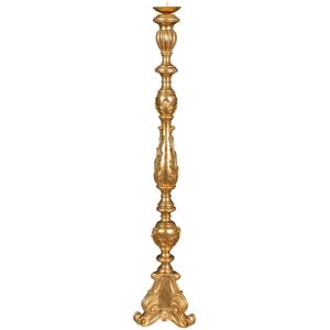 BISCOTTINI - Ornate Gold Leaf Wood Candleholder - Candelabro Decor Italiano BISCOTTINI - Ornate Gold Leaf Wood Candleholder - Candelabro Decor Italiano