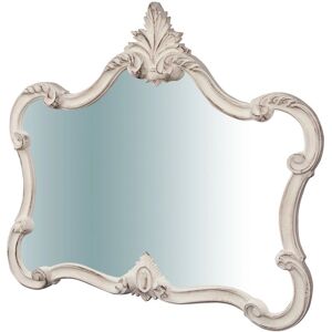 Biscottini Wall Mirror - Aged White Finish - 71x71 cm - Italy Biscottini Wall Mirror - Aged White Finish - 71x71 cm - Italy