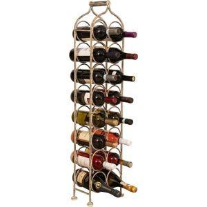 BISCOTTINI - Soporte de vino de hierro forjado - 16 botellas - Blanco BISCOTTINI - Soporte de vino de hierro forjado - 16 botellas - Blanco