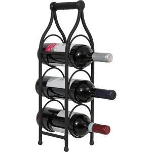 BISCOTTINI - Porta bottiglie ferro 46x13 - 3 bottiglie - ferro battuto - Wine bottle holder BISCOTTINI - Porta bottiglie ferro 46x13 - 3 bottiglie - ferro battuto - Wine bottle holder