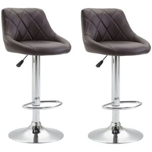 Mobikasa 2x Tabourets de Bar Synthétique Marron Pivotants avec Repose-Pieds - Tabourets de Bar - Publicité Mobikasa 2x Tabourets de Bar Synthétique Marron Pivotants avec Repose-Pieds - Tabourets de Bar - Publicité
