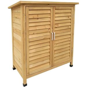 HelloShop26 - Caseta de jardín de madera con puertas dobles 87x46x91cm - Caseta de jardín HelloShop26 - Caseta de jardín de madera con puertas dobles 87x46x91cm - Caseta de jardín