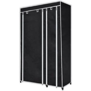 HELLOSHOP26 - armario de tela 4 estantes - Negro - Wardrobe HELLOSHOP26 - armario de tela 4 estantes - Negro - Wardrobe
