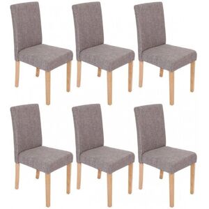 Chaises de salle à manger en tissu gris Décoshop26 - Lot de 6 - Publicité Chaises de salle à manger en tissu gris Décoshop26 - Lot de 6 - Publicité