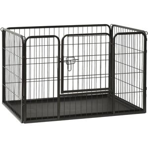 Helloshop26 Corral para cachorros de acero - 91,5x59x61cm negro Helloshop26 Corral para cachorros de acero - 91,5x59x61cm negro