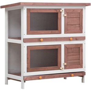 Cage à lapin en bois Helloshop26 - 2 étages - Portes sécurisées - Enclos pour animaux - Publicité Cage à lapin en bois Helloshop26 - 2 étages - Portes sécurisées - Enclos pour animaux - Publicité