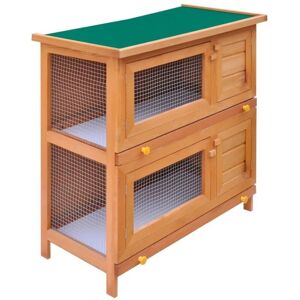 Jaula de madera Helloshop26 - Recinto de animales pequeños de dos pisos Jaula de madera Helloshop26 - Recinto de animales pequeños de dos pisos