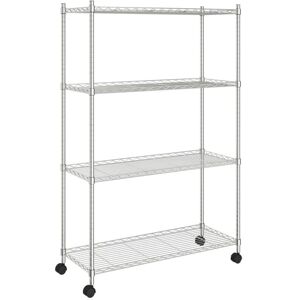 HelloShop26 - 4-estantes 90x35x137 cm - Chrome - Estantería HelloShop26 - 4-estantes 90x35x137 cm - Chrome - Estantería
