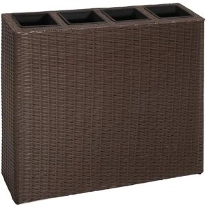 Helloshop26 Macetero elevado para jardín con 4 macetas de resina - jardín macetero Helloshop26 Macetero elevado para jardín con 4 macetas de resina - jardín macetero