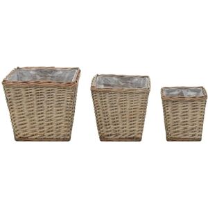 HelloShop26 - Elevated Wicker Planter - Marrón - Planter HelloShop26 - Elevated Wicker Planter - Marrón - Planter