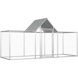 HelloShop26 - Gallinero 3x1x1.5m - 3 x 1 x 1.5 m - acero galvanizado - Gallinero HelloShop26 - Gallinero 3x1x1.5m - 3 x 1 x 1.5 m - acero galvanizado - Gallinero